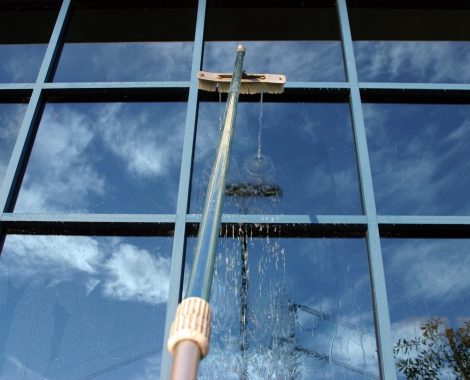 Window Washing with Deionized water and extension pole. For a Sp